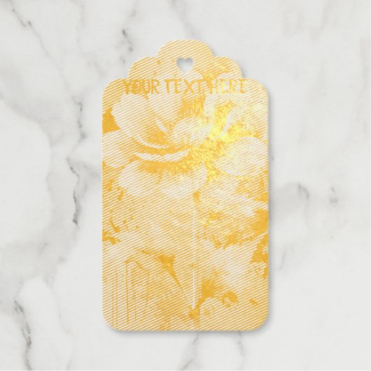 Blaue Blume Geschenkanhänger (Vorderseite)