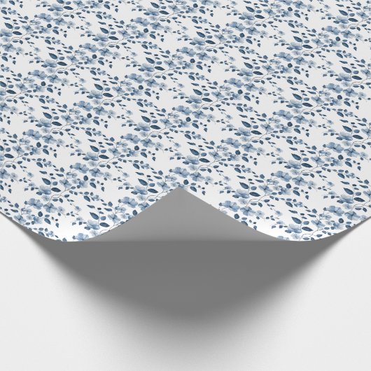 Blaue Blume Geschenkpapier (Ecke)