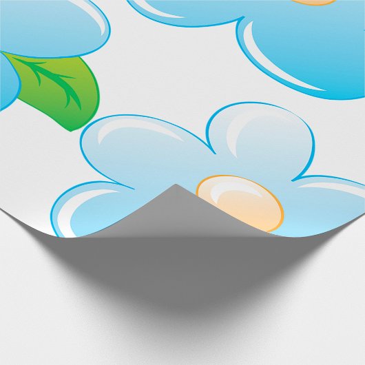 Blaue Blume Geschenkpapier