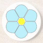 Blaue Blume Getränkeuntersetzer (Vorne)