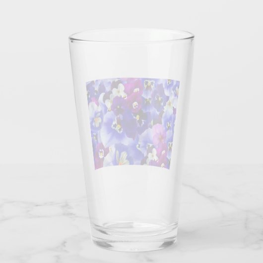 Blaue Blume Glas (Rückseite)