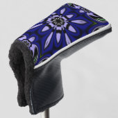 blaue Blume Golf Headcover (3/4 Vorderseite)