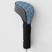 Blaue Blume. Golf Headcover (angewinkelt)