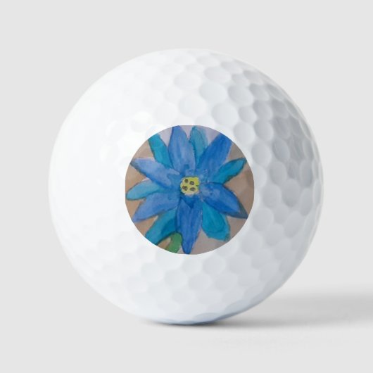 Blaue Blume Golfball (Vorderseite)