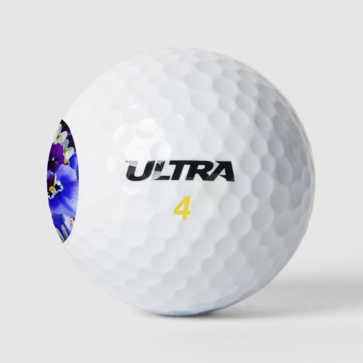 Blaue Blume Golfball (Logo)