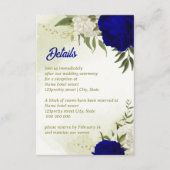 Blaue Blume, grüne Blätter Begleitkarte (Vorderseite)