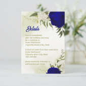 Blaue Blume, grüne Blätter Begleitkarte (Stehend Vorderseite)