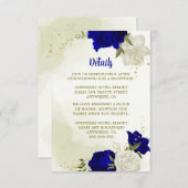 Blaue Blume, grüne Blätter Begleitkarte (Vorne/Hinten)