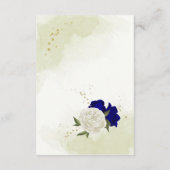 Blaue Blume, grüne Blätter Begleitkarte (Rückseite)