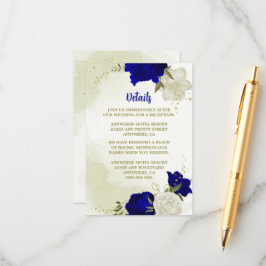 Blaue Blume, grüne Blätter Begleitkarte