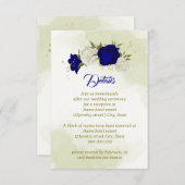 Blaue Blume, grüne Blätter Begleitkarte (Vorne/Hinten)