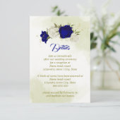 Blaue Blume, grüne Blätter Begleitkarte (Stehend Vorderseite)