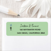 Blaue Blume, grüne Rücksendeadresse (Insitu)