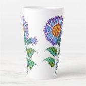 Blaue Blume Halftone Fine Art Milchtasse (Vorderseite)