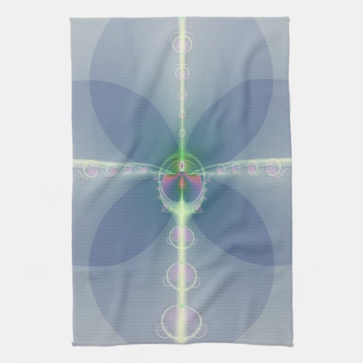 Blaue Blume Handtuch (Vertikal)