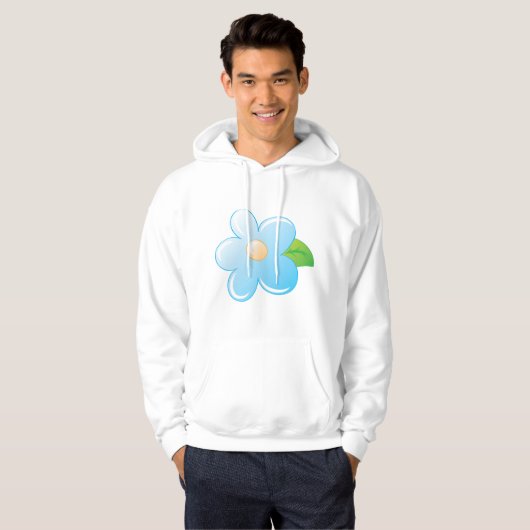 Blaue Blume Hoodie (Vorne ganz)