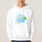 Blaue Blume Hoodie (Vorderseite)