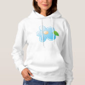 Blaue Blume Hoodie (Vorderseite)