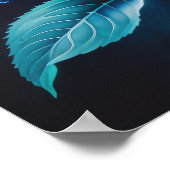 Blaue Blume III Poster (Ecke)