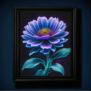 Blaue Blume III Poster
