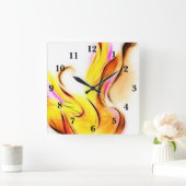 Blaue Blume Invertierte Uhr (Zuhause)