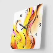 Blaue Blume Invertierte Uhr (Winkel)