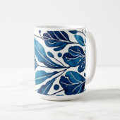 Blaue Blume Kaffeetasse (VorderseiteRechts)