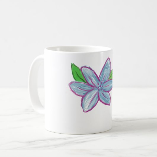 Blaue Blume Kaffeetasse (Vorderseite Links)