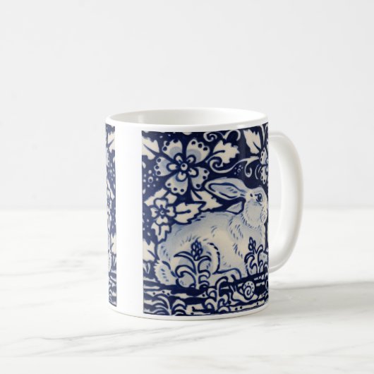 Blaue Blume Kaffeetasse (VorderseiteRechts)