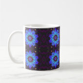 Blaue Blume Kaleidoskop Kaffeetasse (Links)