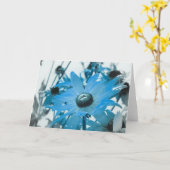 Blaue Blume Karte (Gelbe Blume)