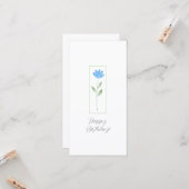 Blaue Blume Karte (Vorderseite/Rückseite Beispiel)