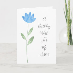 Blaue Blume Karte