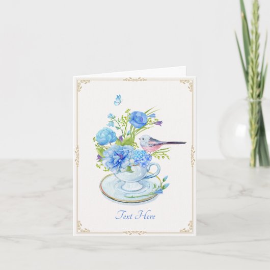 Blaue Blume Karte (Vorderseite)