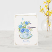 Blaue Blume Karte (Gelbe Blume)