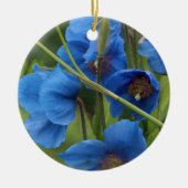 Blaue Blume Keramik Ornament (Vorne)
