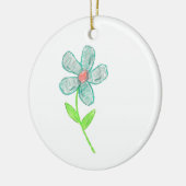 Blaue Blume Keramik Ornament (Links)