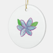 Blaue Blume Keramik Ornament (Links)