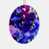 Blaue Blume Keramik Ornament (Rechts)