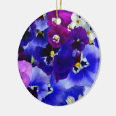 Blaue Blume Keramik Ornament (Links)