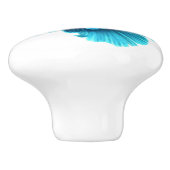 Blaue Blume Keramik Pull Keramikknauf (Seitenansicht)