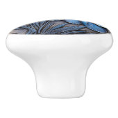 Blaue Blume Keramikknauf (Seitenansicht)