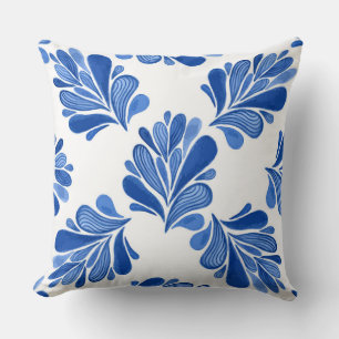 Blaue Blume Kissen