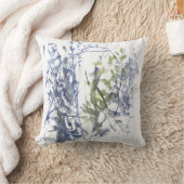 Blaue Blume Kissen (Decke)