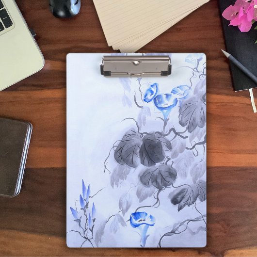 Blaue Blume Klemmbrett