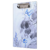 Blaue Blume Klemmbrett (Links)