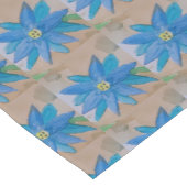 Blaue Blume Kurzer Tischläufer (Ecke)