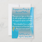 Blaue Blume laden ein Einladung (Vorderseite)