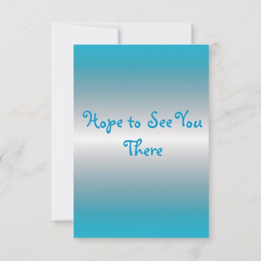 Blaue Blume laden ein Einladung (Rückseite)