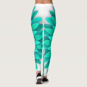 Blaue Blume Leggings (Rückseite)